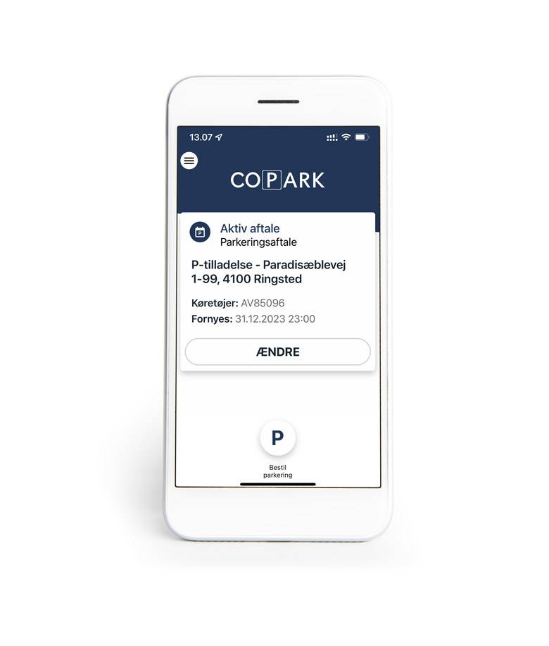 COPARK, parkeringsapp til Iphone eller android-telefon